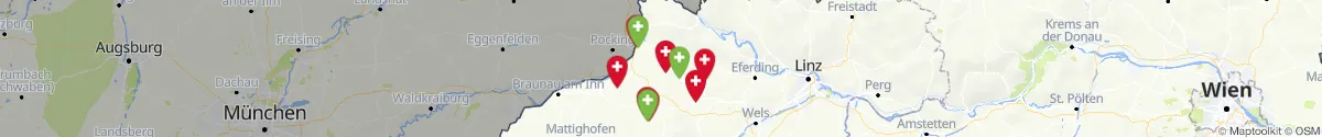 Map view for Pharmacies emergency services nearby Taufkirchen an der Pram (Schärding, Oberösterreich)